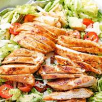 Grilled Chicken Salad · lettuce, tomatos, onions, cucumber, green paper, grilled chicken breast