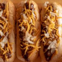 1 Dozen Cheese Coney Special · 1 Dozen Coney Special great for 2 to 3 people - Mustard, Chili, Cheese + Onion
