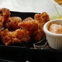 Karaage · Japanese fried chicken served with spicy mayo.