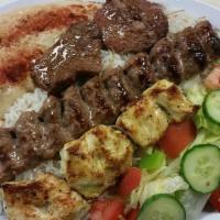 Ultimate Platter · Most popular. Combination of lula, chicken and beef kabobs (halal).
