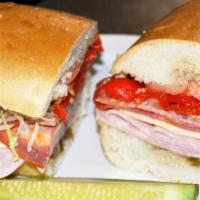 Italian Bronx Sub · Reg. Italian salami, ham, capicola (med-hot Italian ham), Marc’s Italian dressing, provolone...