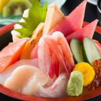Chirashi  · assorted sashimi over sushi rice