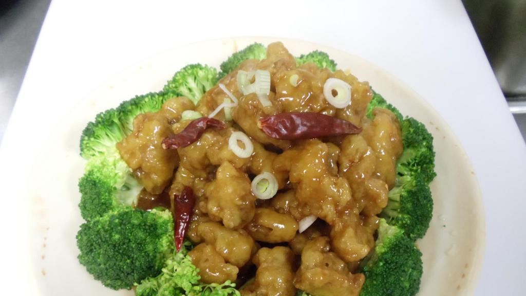 General Tso'S Chicken · Spicy. Deep fried chicken meat w. thick, sweet & hot spicy sauce.