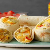 Egg Kati Roll · Indian street food version of the burrito. Flavored chopped Boiled Eggs rolled in flat-bread...