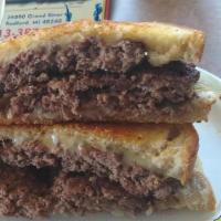 Patty Melt · Grilled rye, with Swiss cheese  & Grilled onion.