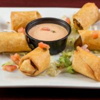 Southwest Eggrolls · Flour tortillas are stuffed with an fresh blend of southwestern-style ingredients, then deep...