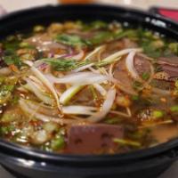 Spicy Beef & Pork Noodle Soup/Bun Bo Hue · 