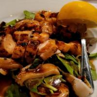Grilled Seafood · Octopus, calamari and jumbo shrimp, grilled and served with a balsamic vinaigrette.