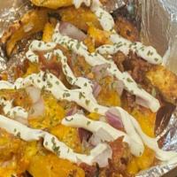 Everything Loaded Freedom Fries · We dedicate his item to loyal customer and fan, Karen Michelle! Melted cheddar cheese, bacon...