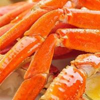 Crab Leg Dinner · 1lb of Crab legs served with house potatoes and corn, hot butter and a lemon wedge. (Market ...