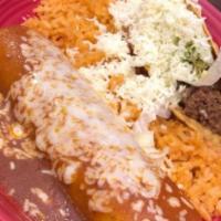 Lunch Speedy Gonzales · One taco, one enchilada and choice of rice or beans.