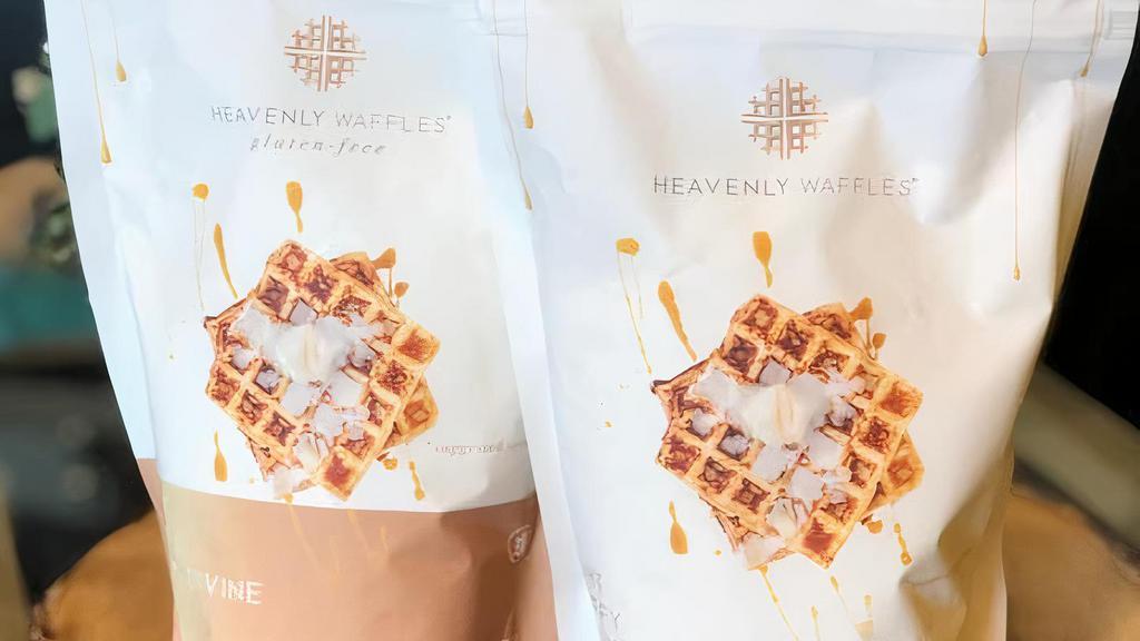 Gluten Free Waffle Mix · Our Heavenly Waffles expand across dietary needs to include our gluten-free mix! We want to make sure as many people as possible can enjoy Heavenly Waffles! This mix is delicious and just as versatile as the original. Use for traditional breakfasts or get creative and convert it into savory options for lunch or dinner!