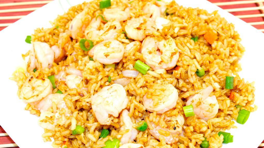 Shrimp Fried Rice · Stir fried rice with shrimp.