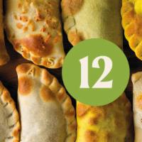 Combo 12: Veggie Paradise · 4 Portobello, Spinach & Mozz  + . 4 Spicy Cheese  + . 4 Shiitake Curry (Vegan)