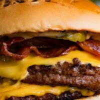 Double Cheeseburger W/Bacon Sandwich · Add more sides for an additional charge.