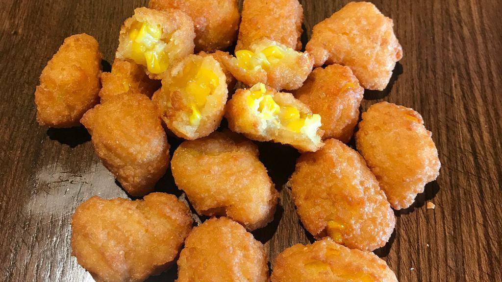 Corn Nuggets · Sweet fried corn nuggets.