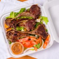 Lamb Chops · With rice. Comes with fattoush.