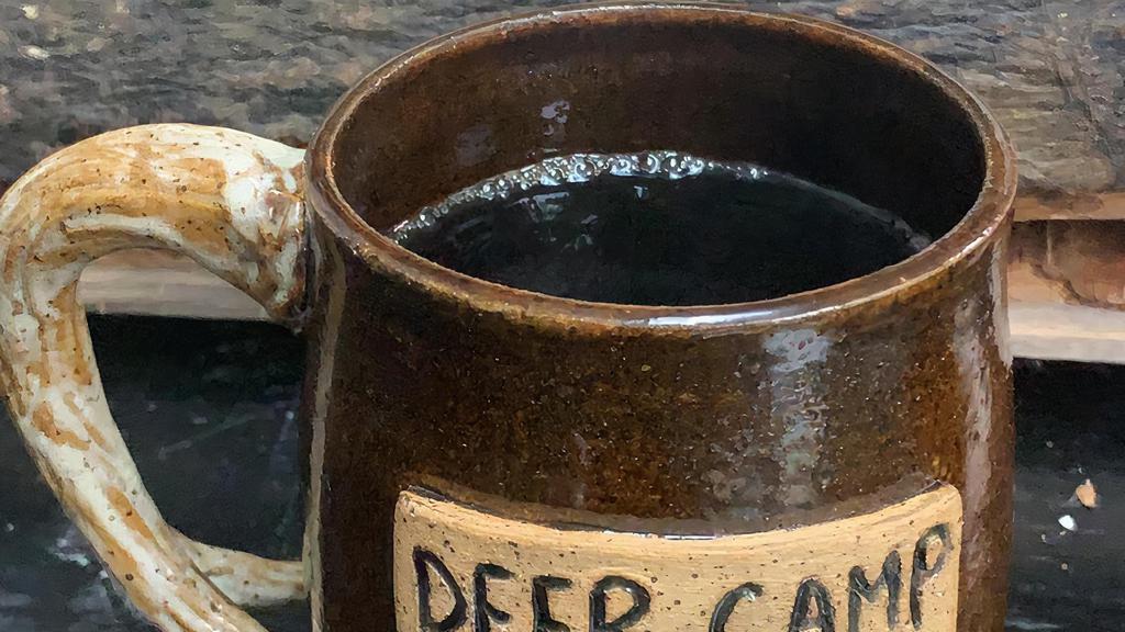 Deer Camp® Coffee · Make new memories and traditions with DEER CAMP® Coffee Roasting Company with our Made In Michigan freshly roasted coffee offerings.    

Nutrition Info (16 fl oz)
Calories 0
Calories from Fat 0
Total Fat (g) 0
 Saturated Fat (g) 0
 Trans Fat (g) 0
 Cholesterol (mg) 0
 Sodium (mg) 0
 Total Carbohydrates (g) 0
 Dietary Fiber 0
 Sugar (g) 0
Protein (g) 0
Caffeine (mg) 200
Allergens