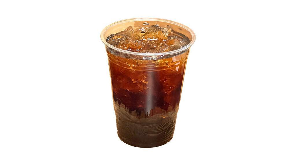 Deer Camp® Buck Pole™ Medium Roast  Cold Brew 16 Oz. · DEER CAMP® Coffee  Buck Pole™ medium roast cold brew coffee.   Served in Ice.  Seeped for 24 hours and served with ice.    

Nutrition Info (16 fl oz)
Calories 0
Calories from Fat 0
Total Fat (g) 0
 Saturated Fat (g) 0
 Trans Fat (g) 0
 Cholesterol (mg) 0
 Sodium (mg) 0
 Total Carbohydrates (g) 0
 Dietary Fiber 0
 Sugar (g) 0
Protein (g) 0
Caffeine (mg) 250
Allergens