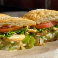 Vegetarian Grinder · House cheese blend, grilled onions, green peppers,
mushrooms, lettuce, tomatoes and mayo