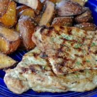 Pork Chops · Two boneless pork chops, center-cut for tenderness, flame-broiled to juicy perfection