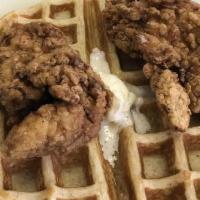 Fried Chicken Tenders & Waffle · 