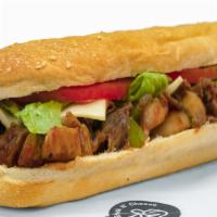 Loaded Steak (L) · Steak, Cheese, Onions, Green Peppers, Mushrooms, Pizza Sauce, Lettuce, Tomatoes, Tubby's Fam...
