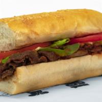 Loaded Steak (Small) · Steak, cheese, pizza sauce, mushrooms, green peppers, onions, lettuce, tomatoes, Tubby's fam...