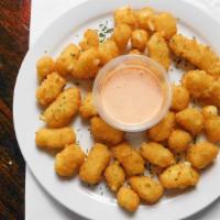 Cheese Curds · 8 oz of crispy white cheddar bites along with spicy mayo for dipping sauce.