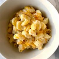 Mac & Cheese · Classic béchamel sauce, cheddar, provolone, and mozzarella cheeses topped with an herbed-pan...