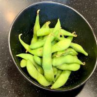 Edamame · Lightly salted boiled fresh soy beans.