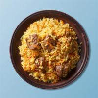 Lamb Fried Rice Yang Chow · Fresh pieces of lamb mixed with spices, onions, bell peppers, eggs, soy-garlic sauce, schezw...