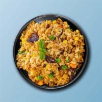 Lamb Bbq Fried Rice · Fresh pieces of lamb mixed with spices, onions, bell peppers, eggs, soy-garlic sauce, BBQ sa...