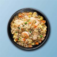 Shrimp Bbq Fried Rice  · Fresh shrimp mixed with spices, onions, bell peppers, eggs, soy-garlic sauce, BBQ sauce, and...