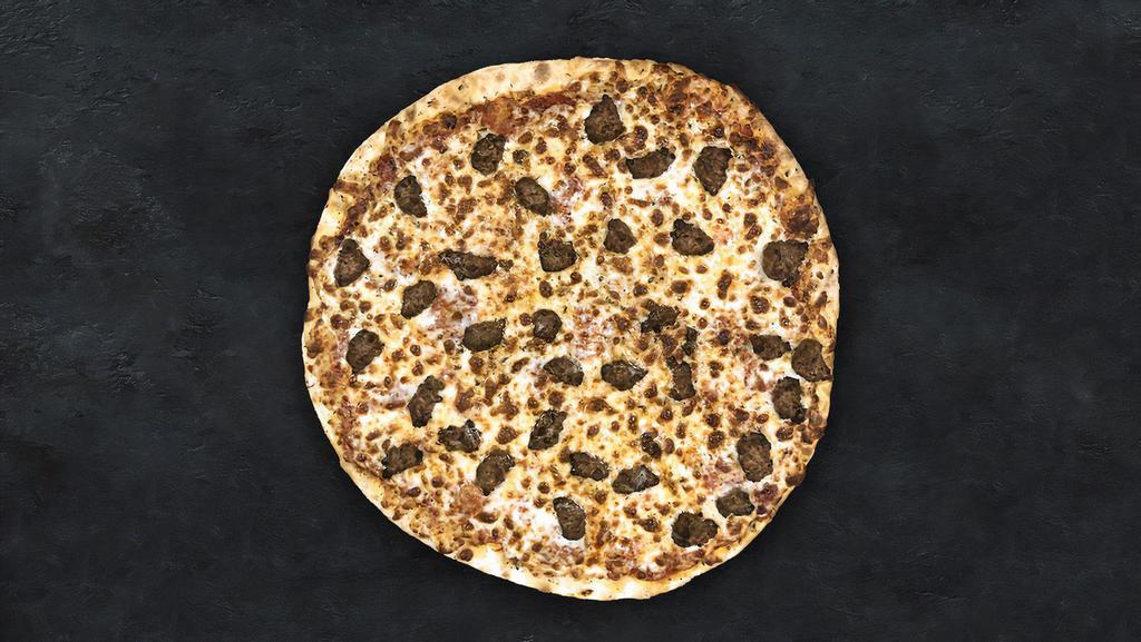 Where Are You? & I'M So Sausage · Our 12'' crust topped with red sauce, a mozzarella cheese blend, and sausage.