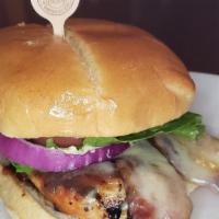 Chicken Sandwich · Grilled Chicken Breast with choice of stout bbq or honey mustard with bacon, swiss, lettuce,...