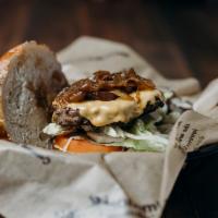 Classic Cheeseburger With Caramelized Onions · With caramelized onions, lettuce and tomato.