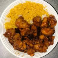 Orange Flavor Chicken · Spicy, tender fillets of marinated chicken delicately sauteed seasoned with imported orange ...