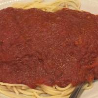 Spaghetti With Marinara Sauce · Spaghetti with marinara sauce.