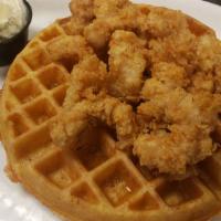 Fried Gator And Waffle · The perfect combination of Sweet and Savory! Delicious Fried Alligator fingers fried to perf...