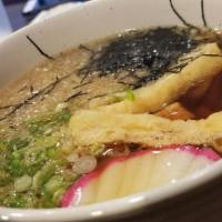 Tempura Udon · Shrimp & Vegetable tempura over what noodle in broth.