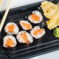 Salmon Roll · Raw. Six pieces. Salmon, wasabi.

The consumption of raw or undercooked fish, meat, poultry,...