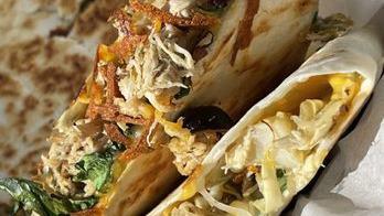 Quesadilla · Grilled steak grilled chicken spicy pork and mexican sausage cactus squash blossom sweet mea...