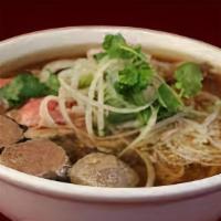 Pho Combination Special · Beef meatball, beef steak, beef tendon, and beef tripe.