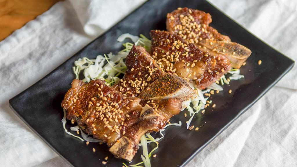 4 Piece Short Ribs · Fried Japanese style marinated with sesame seeds.