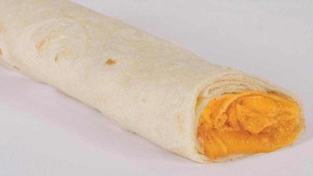 Combo 5. Cheesy Burrito · Lots of melted cheddar cheese, and a thin layer of refritos rolled in a flour tortilla.