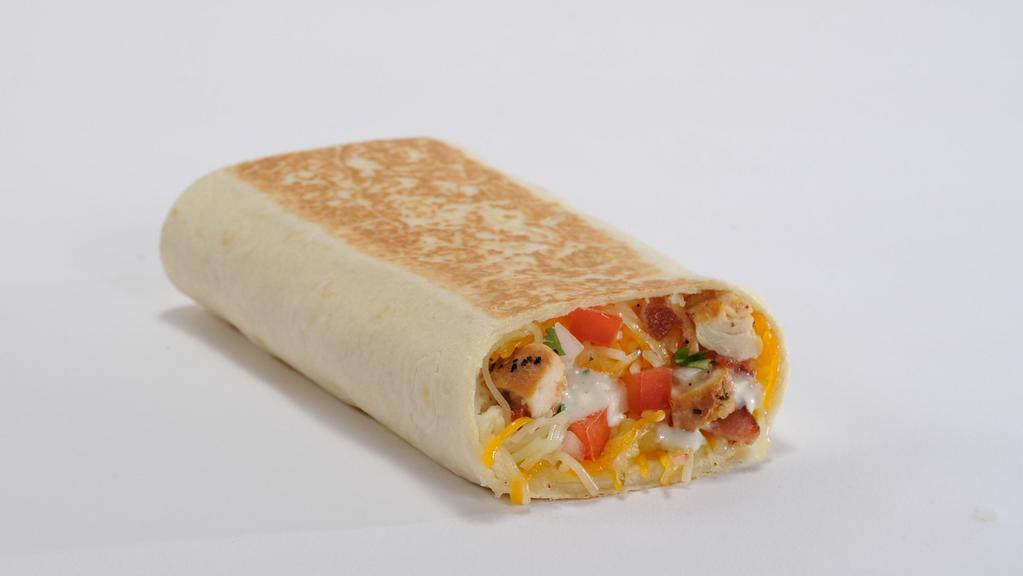 Combo 7. Quesadilla Burrito · Marinated steak, grilled chicken, or southwest chicken, with bacon bits, cheddar cheese, and Pepper jack cheese, ranch dressing, and pico de gallo, all wrapped in a grilled flour tortilla.