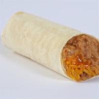 Soft Pinto Burrito · Refritos, cheese, and enchilada sauce in a flour tortilla.