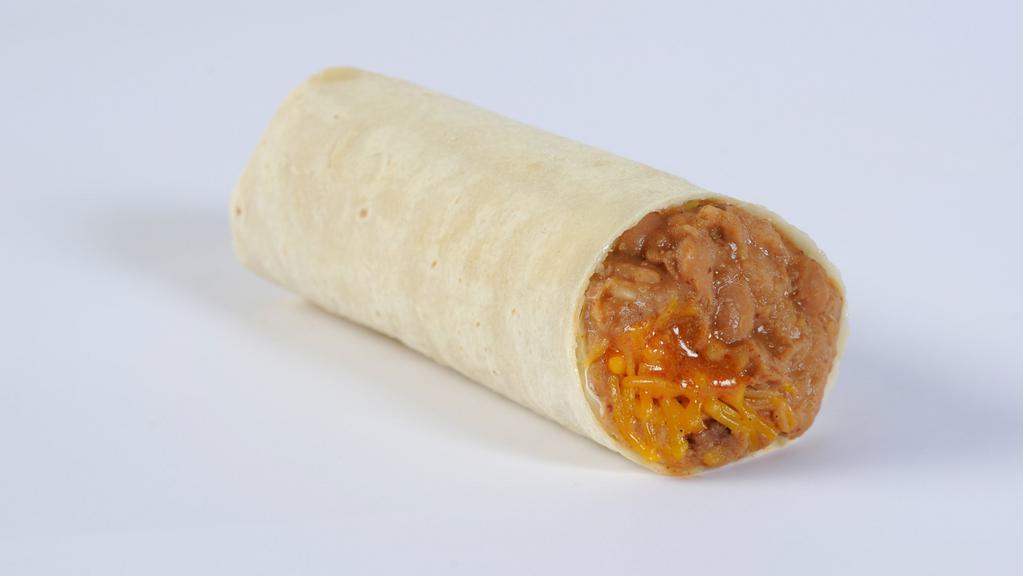 Soft Pinto Burrito · Refritos, cheese, and enchilada sauce in a flour tortilla.