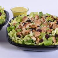 Nut & Berry Chicken Salad · Our lettuce blend topped with grilled chicken, jack cheese, dried cranberries, and tasty gla...